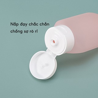 SET 3 Lọ Chiết Mỹ Phẩm Du Lịch Đựng Dầu Gội Sữa Tắm Lotion Toner 60ml - Túi Chiết Du Lịch Dã Ngoại
