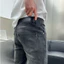 Quần jean nam retro baggy CẠP CAO ống suông rộng HELLOYOU, quần bò nam đen