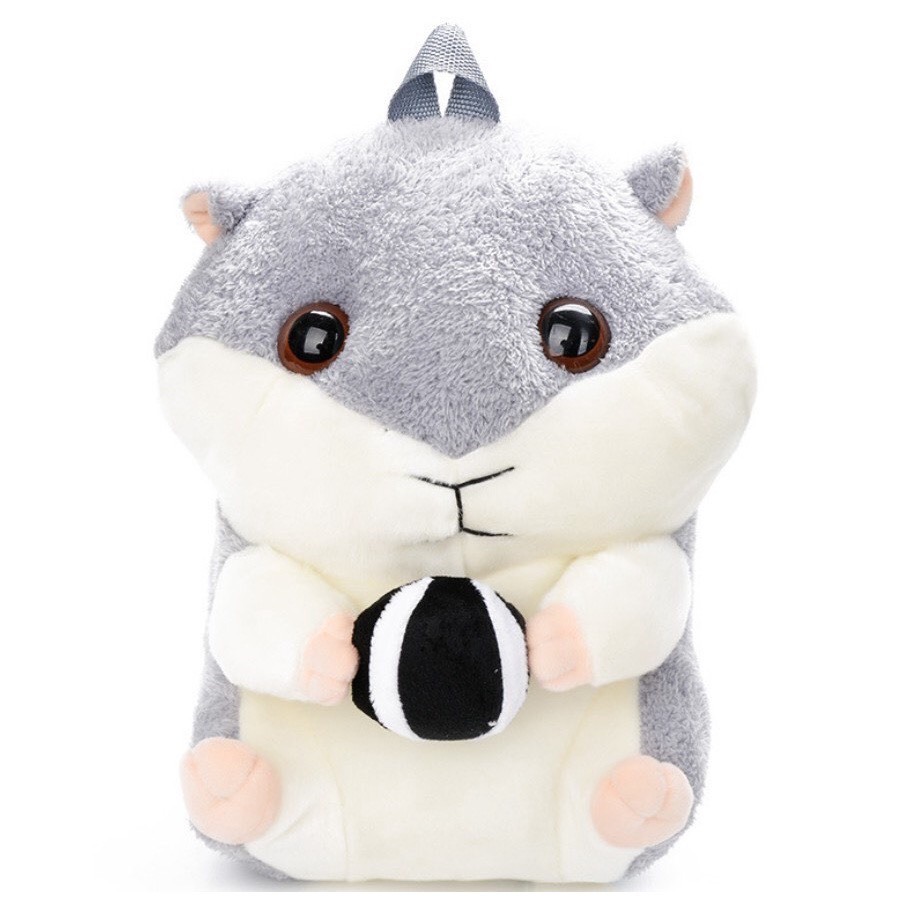Balo sóc xám , chuột xám chuột Hamster nhồi bông kiểu dáng dễ thương