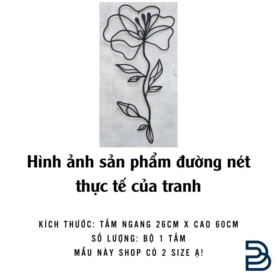 Tranh sắt CNC A07| Tranh sắt " Nhánh hoa", Treo tường nghệ thuật, Decor Trang trí