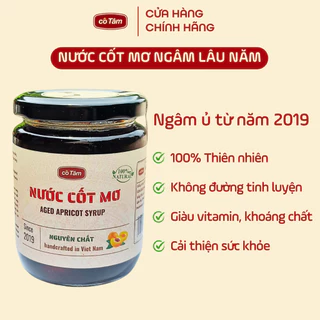 Nước cốt mơ Cô Tâm 380ml (mã năm 2019) hỗ trợ đại tràng tiêu hóa. Ủ từ làng Bách Cốc
