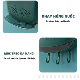 Hộp đựng đũa muỗng ECO có nắp đậy gắn tường, ống đựng đũa treo tường chống bụi tích hợp móc treo