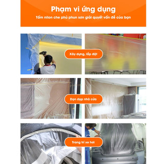 Màng bọc nilon ECO che bụi nội thất đa năng, ngăn bụi, bảo vệ nội thất, che sơn, bọc hàng nhiều size