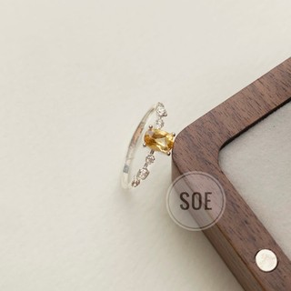 Nhẫn nữ Nhẫn cầu hôn quà tặng quà kỉ niệm SOE JEWELRY Nhẫn Rosie màu vàng Thanh lịch ý nghĩa