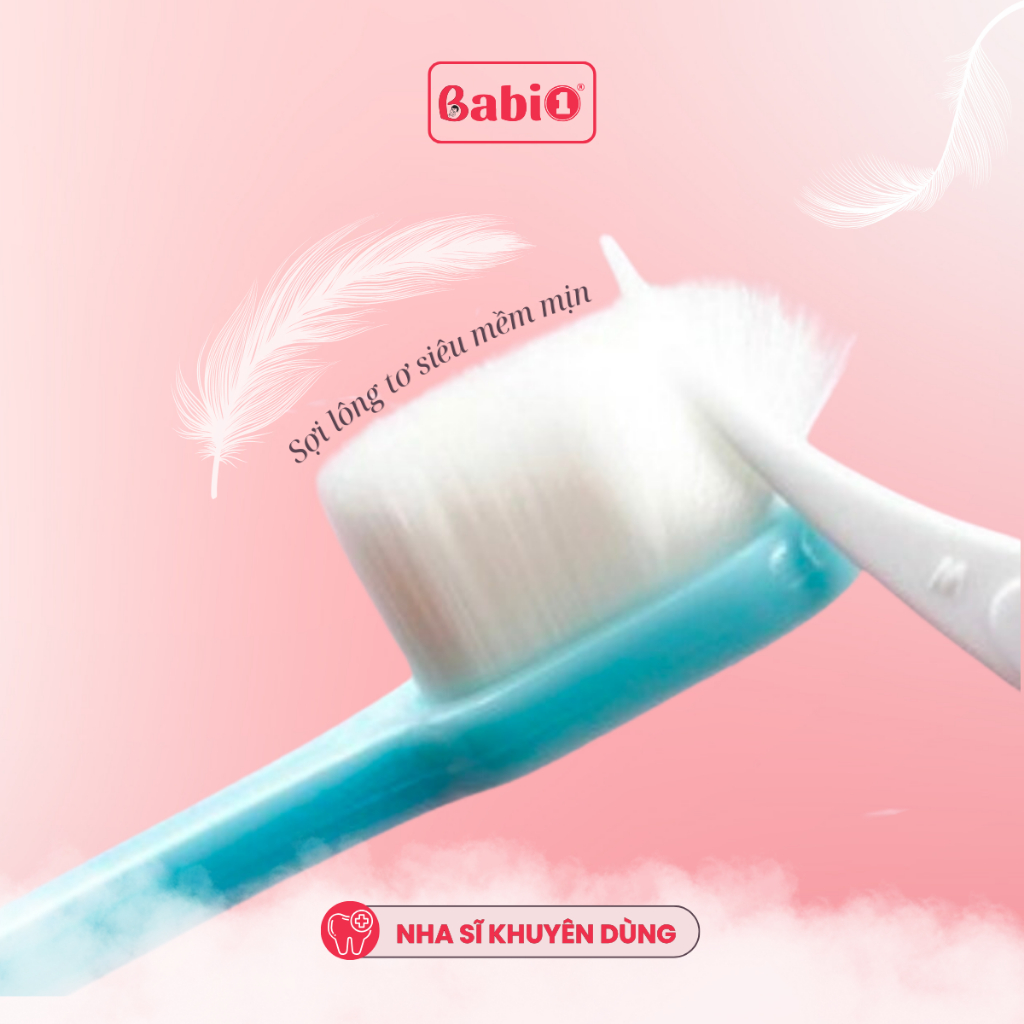 Bàn Chải Đánh Răng BABIONE Bàn Chải Lông Mềm Cho Bé Từ 2 Đến Dưới 10 Tuổi
