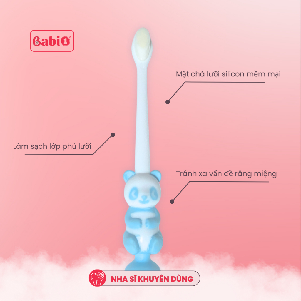Bàn Chải Đánh Răng BABIONE Bàn Chải Lông Mềm Cho Bé Từ 2 Đến Dưới 10 Tuổi