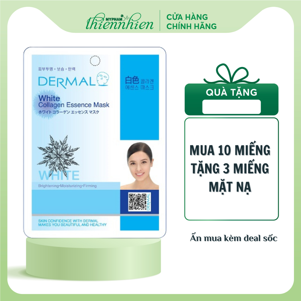 Mặt nạ Dermal dưỡng da tinh chất trắng da và collagen 23g | Shopee Việt Nam