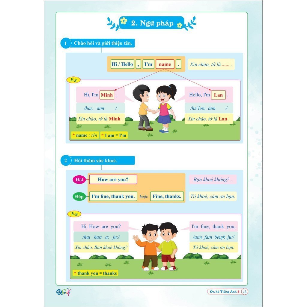 Sách - Ôn Hè Tiếng Anh Lớp 3 - Dành cho học sinh lớp 3 lên lớp 4 (1 cuốn)
