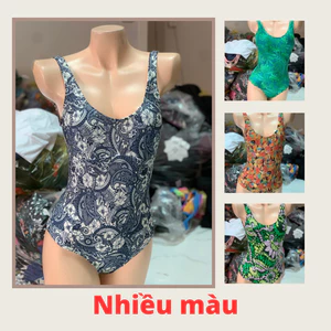 Xả Kho/Bikini đi biển một mảnh dáng basic vải có dãn 4 chiều, cổ tròn 2 lớp có đệm mút hàng xuất dư