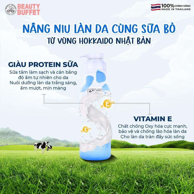 Ảnh Kem tắm dưỡng ẩm mịn da Beauty Buffet Made In Nature Hokkaido Milk Moisture Rich Shower Cream 700ml 3