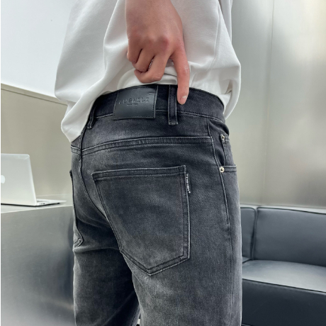 Quần jean nam denim chất bò cao cấp hàng xuất xịn ôm dáng rách bụi