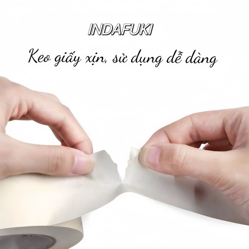 BĂNG KEO GIẤY TRẮNG ĐỦ KÍCH THƯỚC