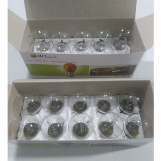 Hộp 10 bóng đèn xi nhan, bóng đèn phanh S25 1Tim - 2 tim điện 12v/24v 21w.