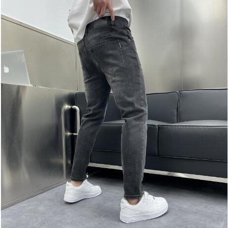 Quần jean nam denim chất bò cao cấp hàng xuất xịn ôm dáng rách bụi