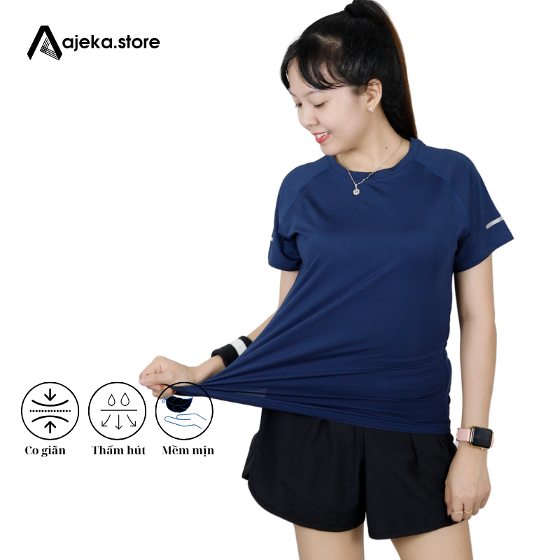 Áo thun thể thao nữ tập gym yoga AJE.Ka J18TP tay áo raglag thoãi mái