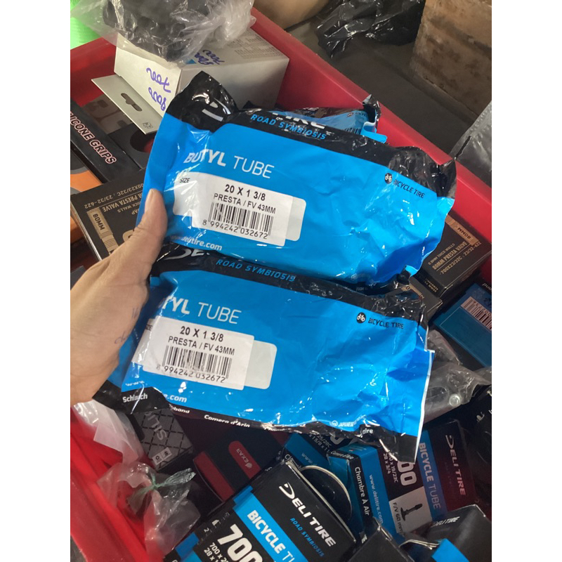 RUỘT DELI TIRE XE ĐẠP 20x1 3/8 FV43MM