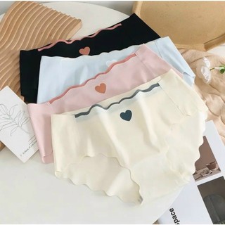 Combo 10 Quần Lót Nữ Su Đúc Họa Tiết Trái Tim Mềm Mại Co Giãn 4 Chiều Size M L XL