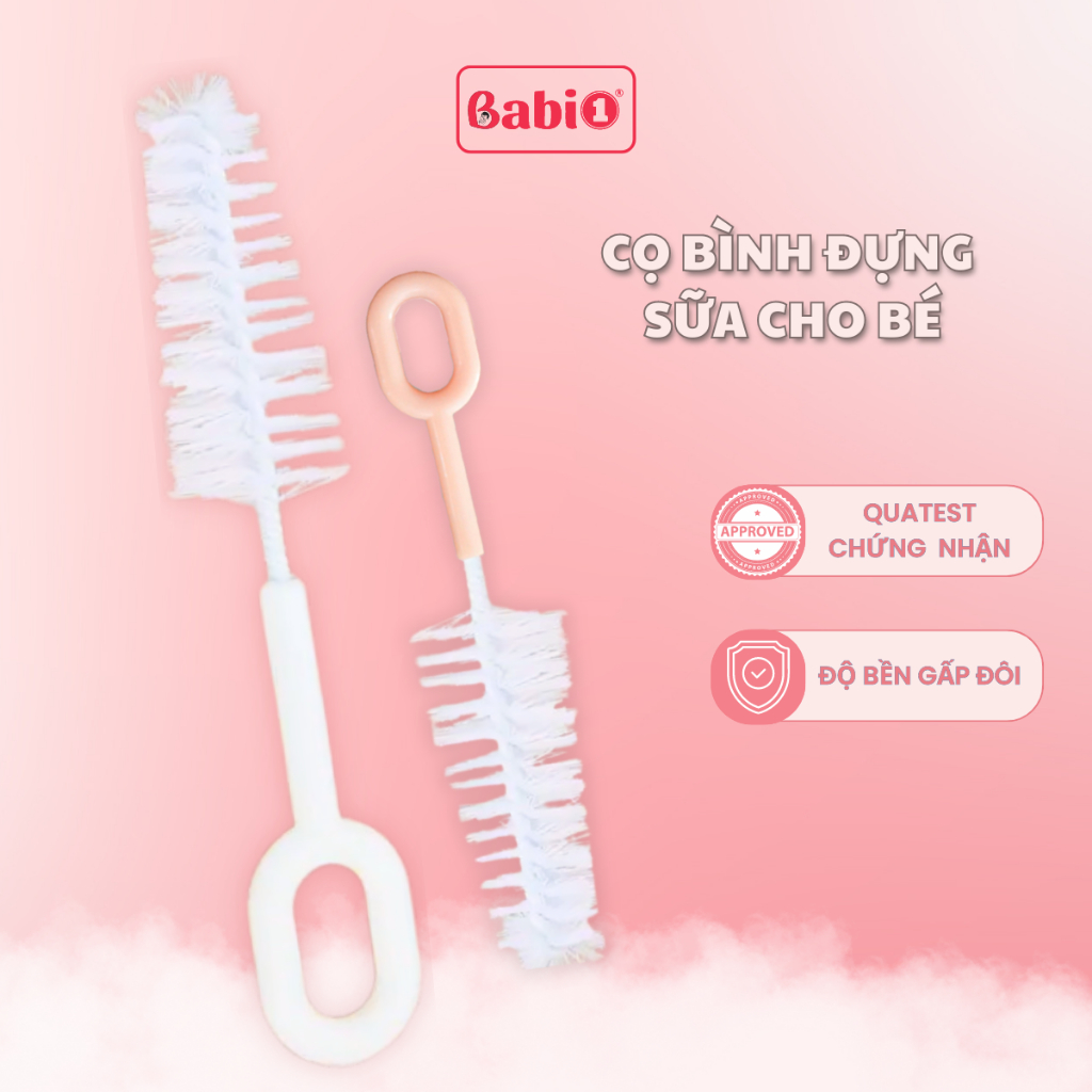 Cọ Rửa Bình Sữa BABIONE Cọ Rửa Làm Sạch Núm Ti Cọ Bình Sữa Cho Bé Chính Hãng