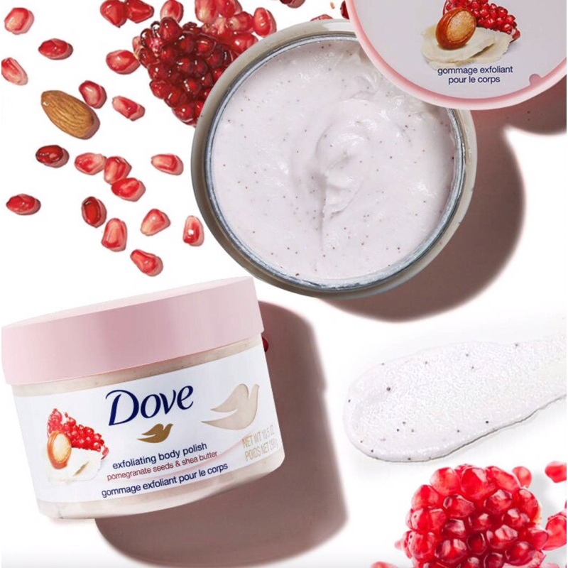 Tẩy da chết Dove Body Scrub Exfoliating 225ml tẩy tế bào chết giúp da bạn luôn mềm mịn