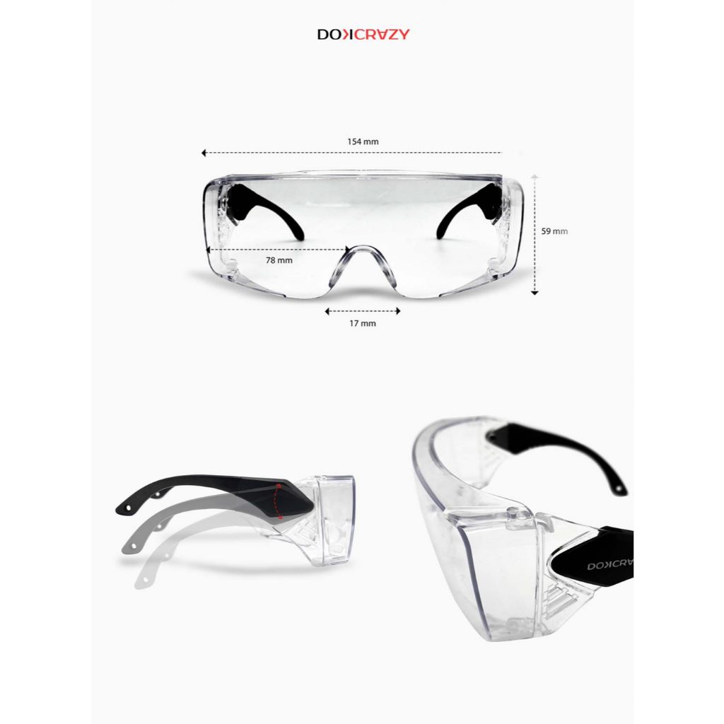 KÍNH CHỐNG BỤI ĐI ĐƯỜNG DOKCRAZY FOGLY CẢN GIÓ, CHO NGƯỜI ĐI XE ĐẠP, XE MÁY, CHỐNG UV400, CHỐNG MỜ HƠI, UNISEX