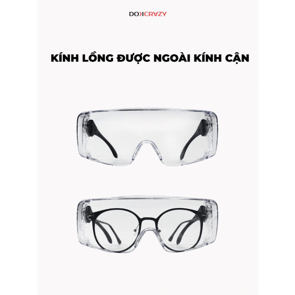 KÍNH CHỐNG BỤI ĐI ĐƯỜNG DOKCRAZY FOGLY CẢN GIÓ, CHO NGƯỜI ĐI XE ĐẠP, XE MÁY, CHỐNG UV400, CHỐNG MỜ HƠI, UNISEX