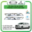 Ốp hõm cửa xe Hyundai Custin 2024, Chất liệu nhựa ABS mạ crom