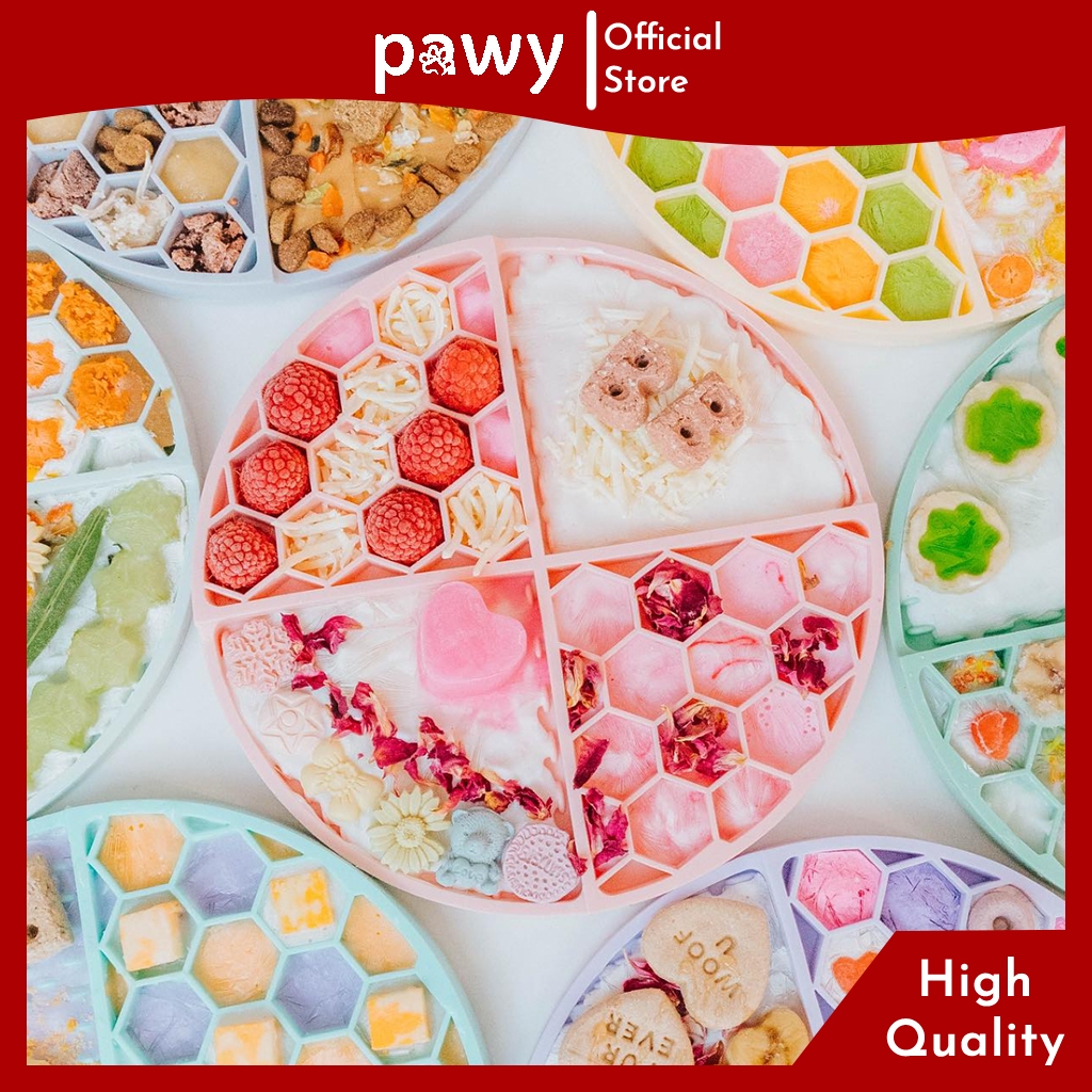 Ảnh Tấm Liếm Chó Mèo, Thảm Liếm Chó Mèo Pawy - Honeycomb Lickmat – Nhiều màu 21cm x 21cm Dày 1.5cm 1