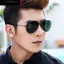 Kính mắt râm mát nữ nam phong cách hip hop Hàn Quốc mắt kính hai cầu chống tia bức xạ thời trang giá rẻ ABICA 338