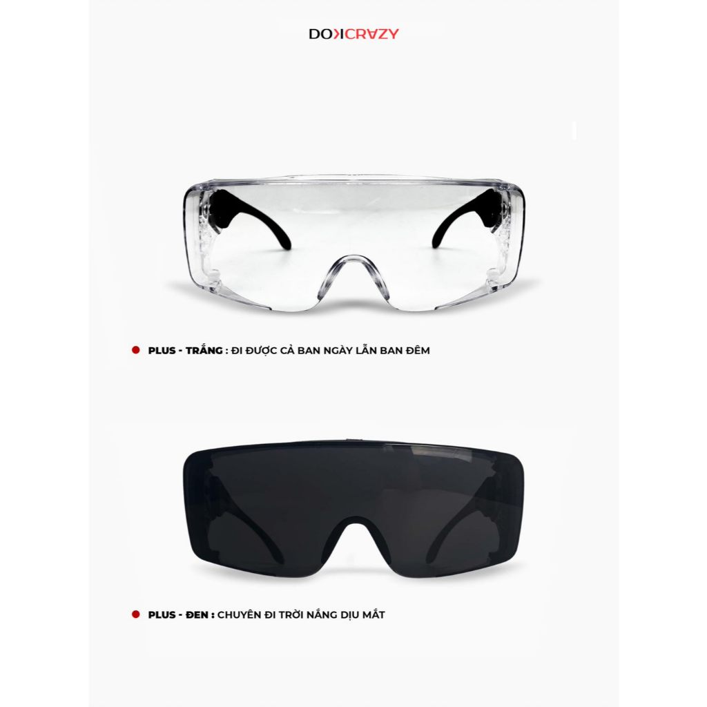 KÍNH CHỐNG BỤI ĐI ĐƯỜNG DOKCRAZY FOGLY CẢN GIÓ, CHO NGƯỜI ĐI XE ĐẠP, XE MÁY, CHỐNG UV400, CHỐNG MỜ HƠI, UNISEX