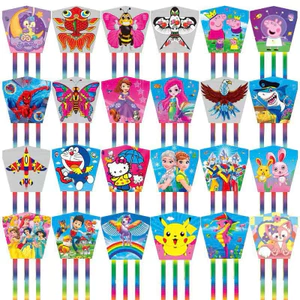 Đồ chơi diều cần câu 3D Mini cho bé Hoạ tiết hoạt hình dễ thương kèm cần câu và dây thả 50m miễn phí D017