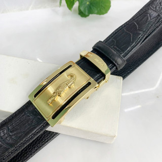 Thắt lưng nam dây nịt chất liệu da bò thật khóa tự động dây răng cưa