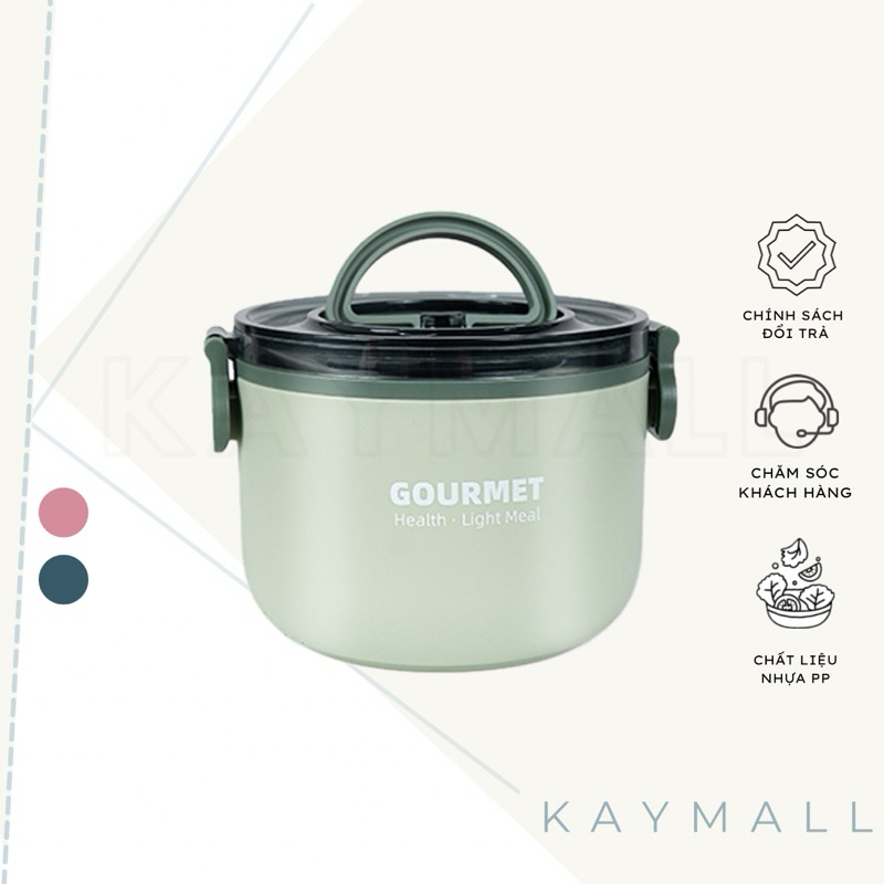 Cà Mên Gourmet Nhựa PP Dung Tích 1000ml Tô Đựng Salad Món Tráng Miệng ...