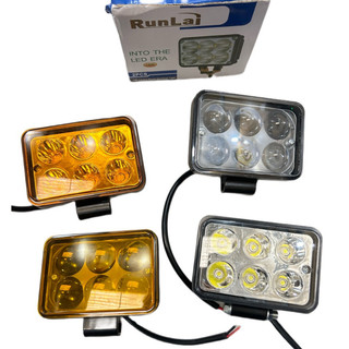 Đèn led trợ sáng, đèn led Runlai 6 mắt màu trắng, vàng. (Giá 1 chiếc)