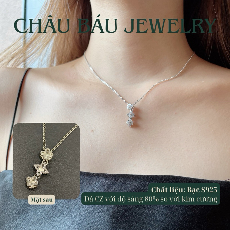 [Ảnh & Clip thật] Dây chuyền Bạc S925 hình trái tim đeo được 2 kiểu