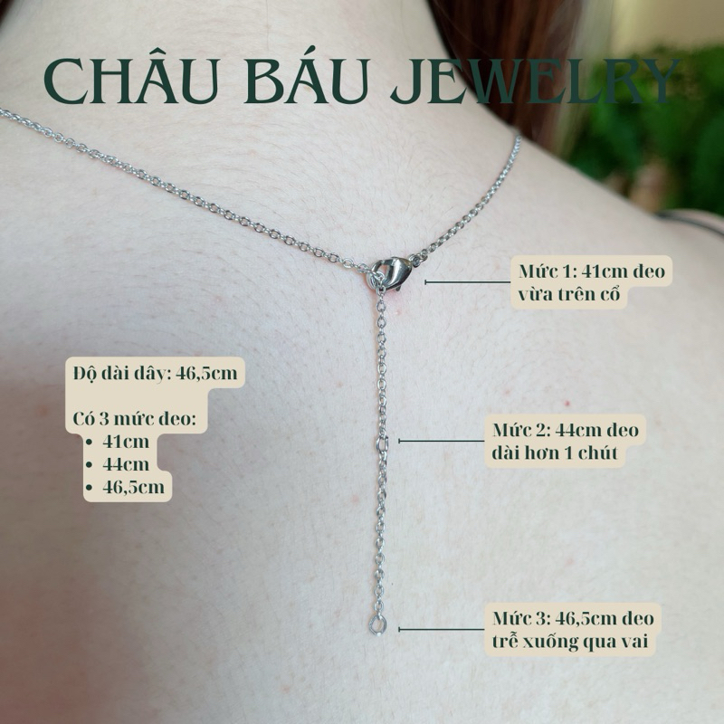 [Ảnh & Clip thật] Dây chuyền Bạc S925 hình trái tim đeo được 2 kiểu