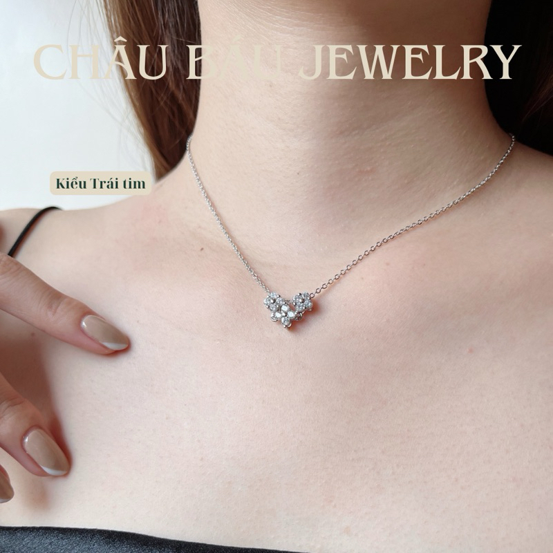 [Ảnh & Clip thật] Dây chuyền Bạc S925 hình trái tim đeo được 2 kiểu