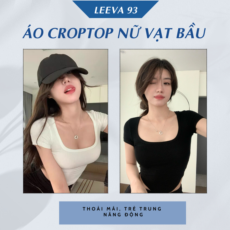 Áo croptop cổ vuông tay ngắn vạt bầu siêu hack eo, áo thun nữ dáng ngắn ôm body chất cotton - 1039