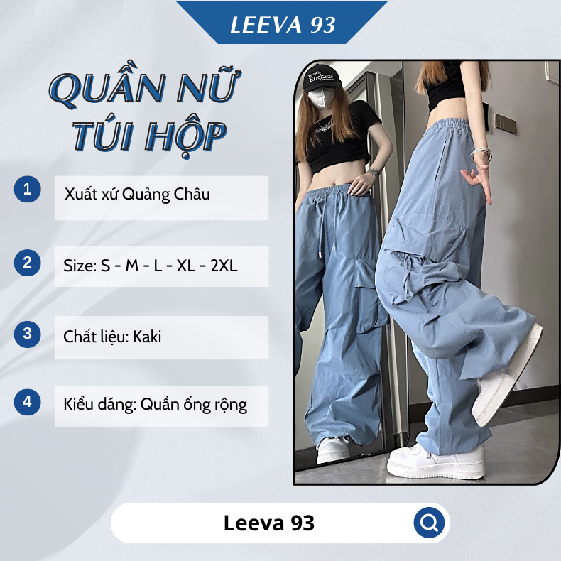 Quần kaki ống suông rộng túi hộp cạp cao nam nữ unisex, Quần dài lưng cao phối dây rút - WYP50