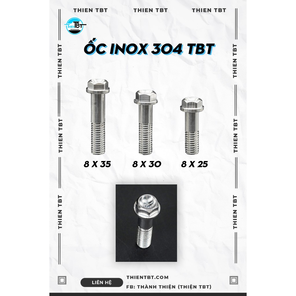 Ốc 8li inox 304 TBT mẫu V3 | Shopee Việt Nam