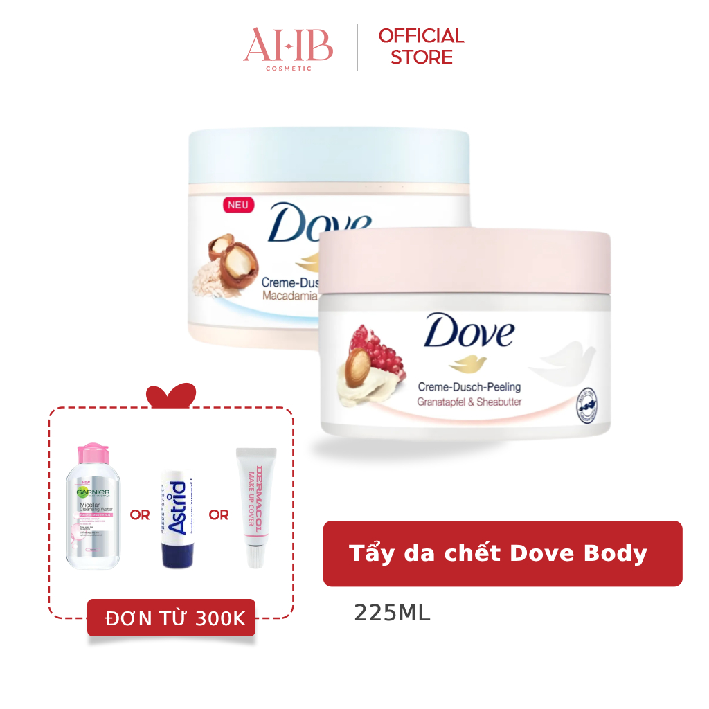 Tẩy da chết Dove Body Scrub Exfoliating 225ml tẩy tế bào chết giúp da bạn luôn mềm mịn