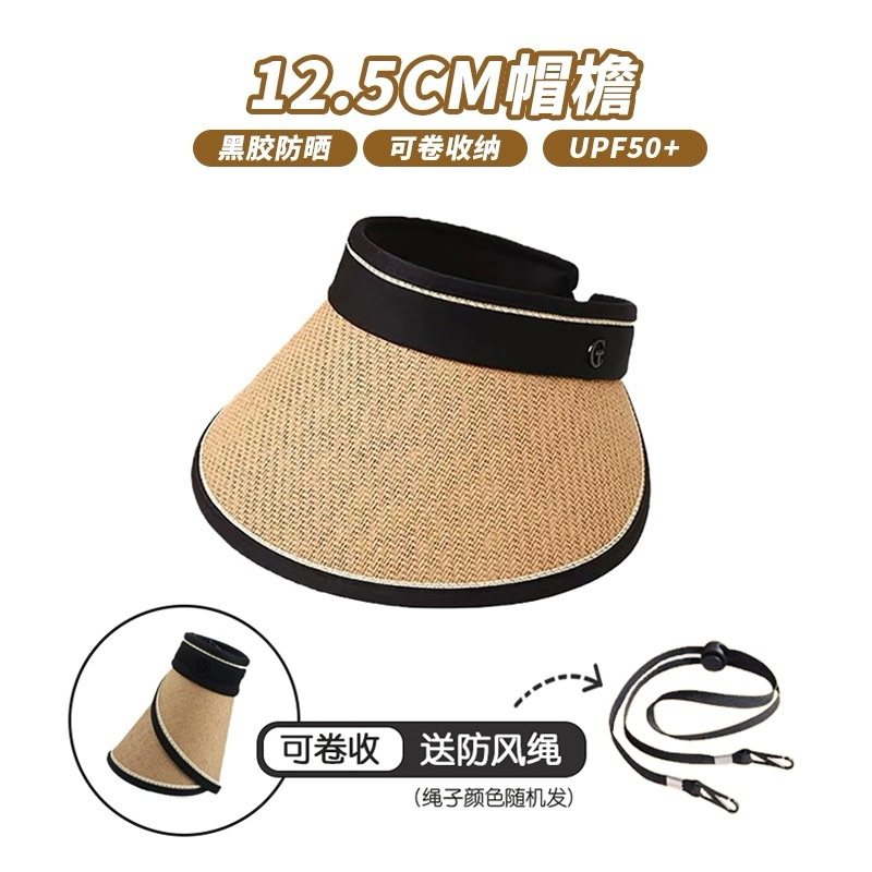 Nón cói nữ nửa đầu vành rộng chống nắng tia uv hoạ tiết chữ , phụ kiện thời trang nữ