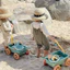 Bộ đồ chơi xúc cát cho bé chất liệu lúa mạch an toàn cho bé đi chơi, đi biển, nhà cát GauHomie Kid