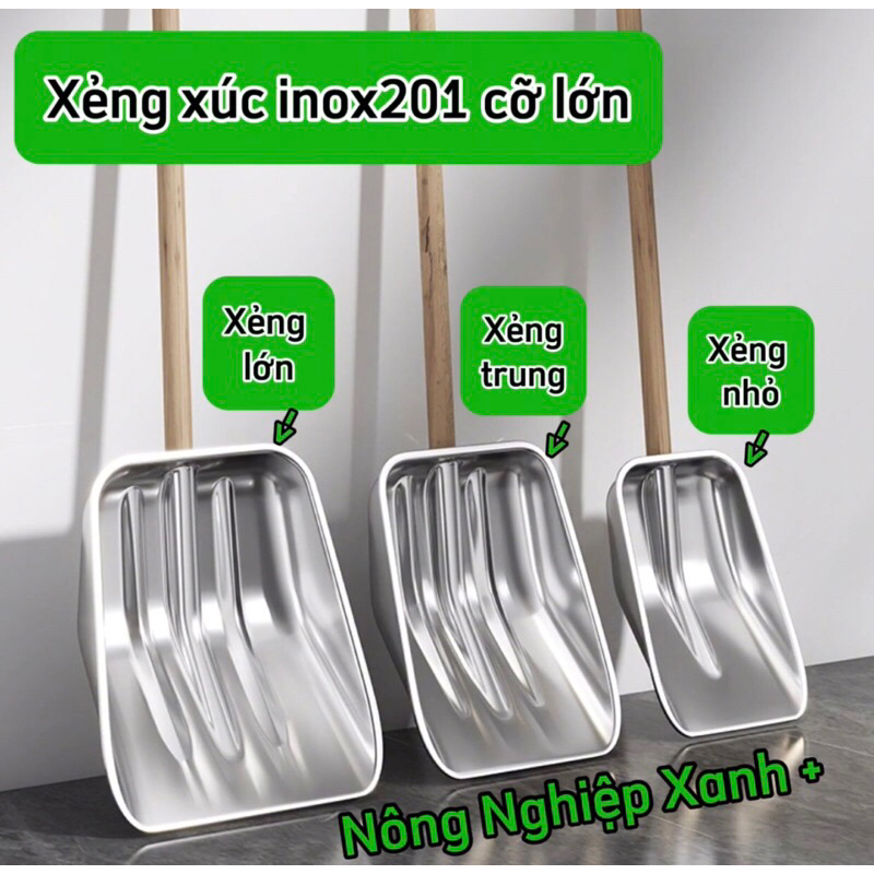 Xẻng Xúc Inox Cỡ Đại Làm Từ Thép Chống Rỉ Sét Độ Dày 1,1MM Đa Năng Tiện ...