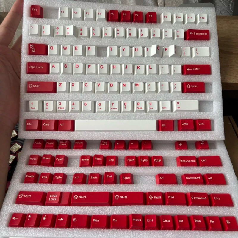 Keycap Classic red mix chơi nhiều layout giá rẻ cho bàn phím cơ ...
