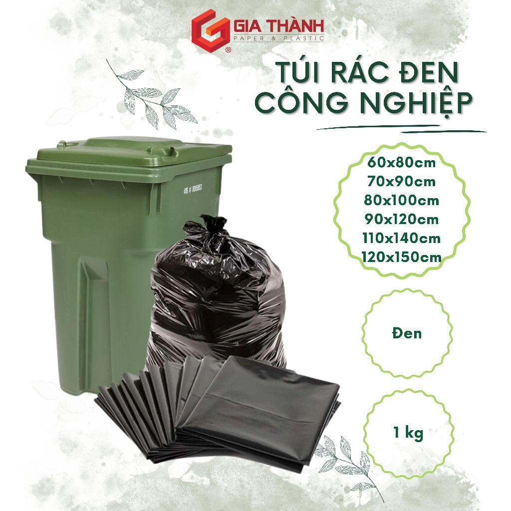 [1kg/size] Túi rác đen công nghiệp 50x60, 60x80cm,70x90cm,80x100cm ...