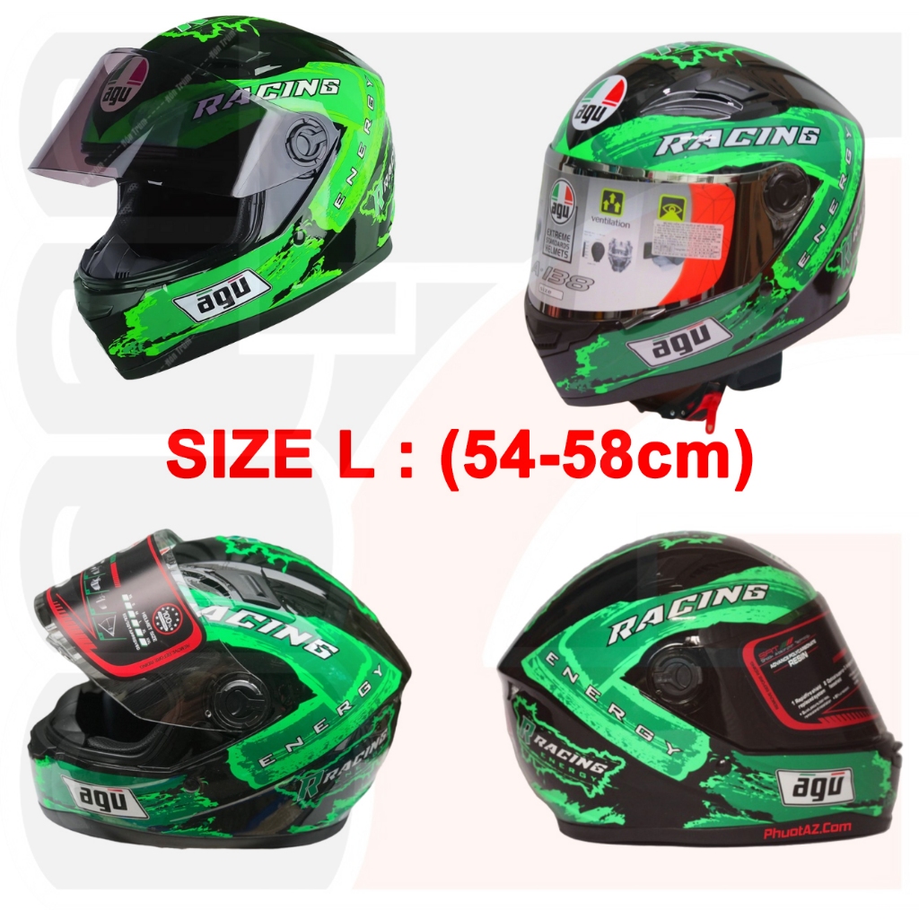 [TẶNGTÚIĐỰNG + KHĂNTRÙM + BH12THÁNG] Nón bảo hiểm Fullface AGU tem ...