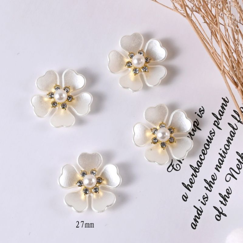 CHARM HOA NGỌC TRAI DÙNG TRANG TRÍ PHỤ KIỆN XINH