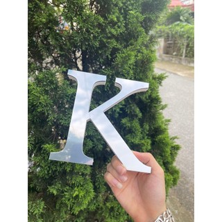 Chữ Nổi Bạc Gương 15cm T2 In Hoa Dán Tường Trang Trí Shop - Chữ Decor Biển quảng cáo Chất Liệu Fomex Alu