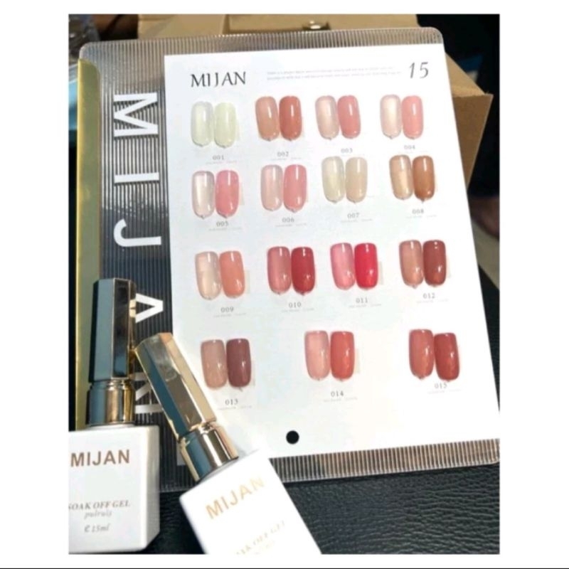 Sét thạch Mijan 15 chai hàng chuẩn chính hãng tặng kèm bảng màu. l ...