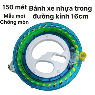 Cuộn dây diều 150m có tay cầm quay tự động cuộn thả phong cách mới D010